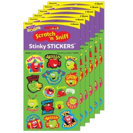 TREND Appealing Apples/Apple Mixed Shapes Stinky Stickers®, 60 Per Pack, 6 Packs