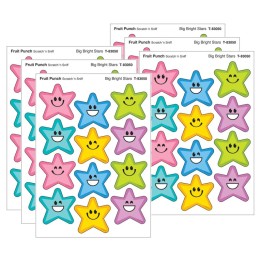 TREND Big Bright Stars, Fruit Punch Scent Scratch 'n Sniff Stinky Stickers®, 48 Per Pack, 6 Packs