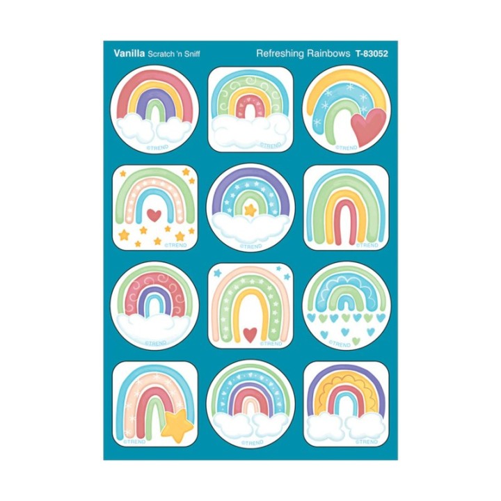 TREND Refreshing Rainbows, Vanilla Scent Scratch 'n Sniff Stinky Stickers®, Pack of 48