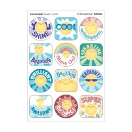 TREND SUN-sational, Lemonade Scent Scratch 'n Sniff Stinky Stickers®, Pack of 48