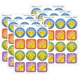 TREND Pizza Praise, Pizza Scent Scratch 'n Sniff Stinky Stickers®, 48 Per Pack, 6 Packs