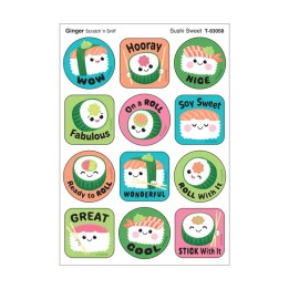 TREND Sushi Sweet, Ginger Scent Scratch 'n Sniff Stinky Stickers®, Pack of 48