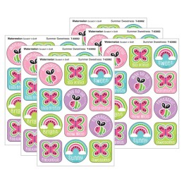 TREND Summer Sweetness, Watermelon Scent Scratch 'n Sniff Stinky Stickers®, 48 Per Pack, 6 Packs