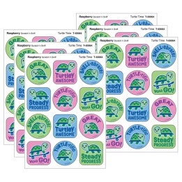 TREND Turtle Time, Raspberry Scent Scratch 'n Sniff Stinky Stickers®, 48 Per Pack, 6 Packs