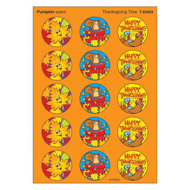 TREND Thanksgiving Time/Pumpkin Stinky Stickers®, 60 ct.