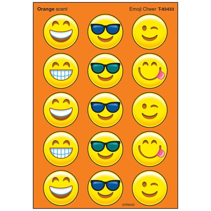 TREND Emotion Icon Cheer/Orange Stinky Stickers®, 60 ct.