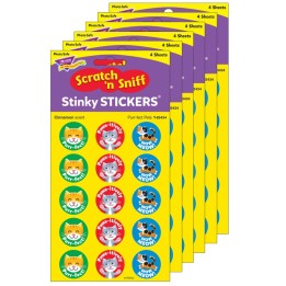 TREND Purr-fect Pets/Cinnamon Stinky Stickers®, 60 Per Pack, 6 Packs