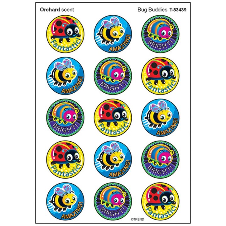 TREND Bug Buddies/Orchard Stinky Stickers®, 60 ct.