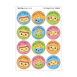 TREND Hot Diggity Dog, Hot Dog scent Scratch 'n Sniff Stinky Stickers®, Pack of 48