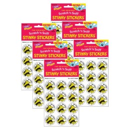 TREND Bee-utiful!/Honey Scented Stickers, 24 Per Pack, 6 Packs
