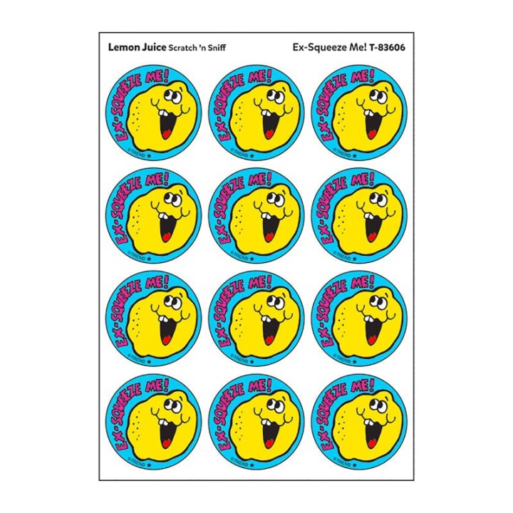 TREND Ex-Squeeze Me!/Lemon Juice Scented Stickers, Pack of 24