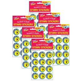 TREND Ex-Squeeze Me!/Lemon Juice Scented Stickers, 24 Per Pack, 6 Packs