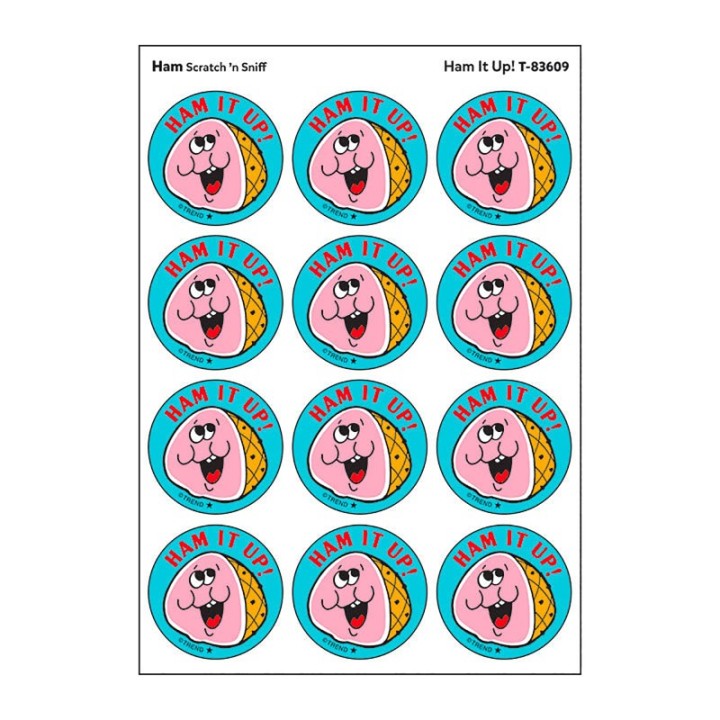 TREND Ham It Up!/Ham Scented Stickers, Pack of 24