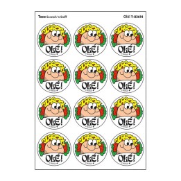 TREND Olé!/Taco Scented Stickers, Pack of 24