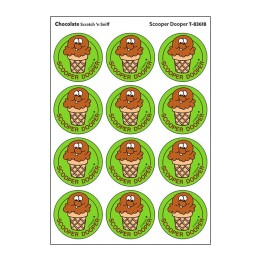 TREND Scooper Dooper/Chocolate Scented Stickers, Pack of 24
