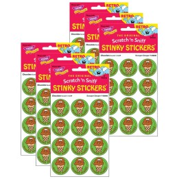 TREND Scooper Dooper/Chocolate Scented Stickers, 24 Per Pack, 6 Packs