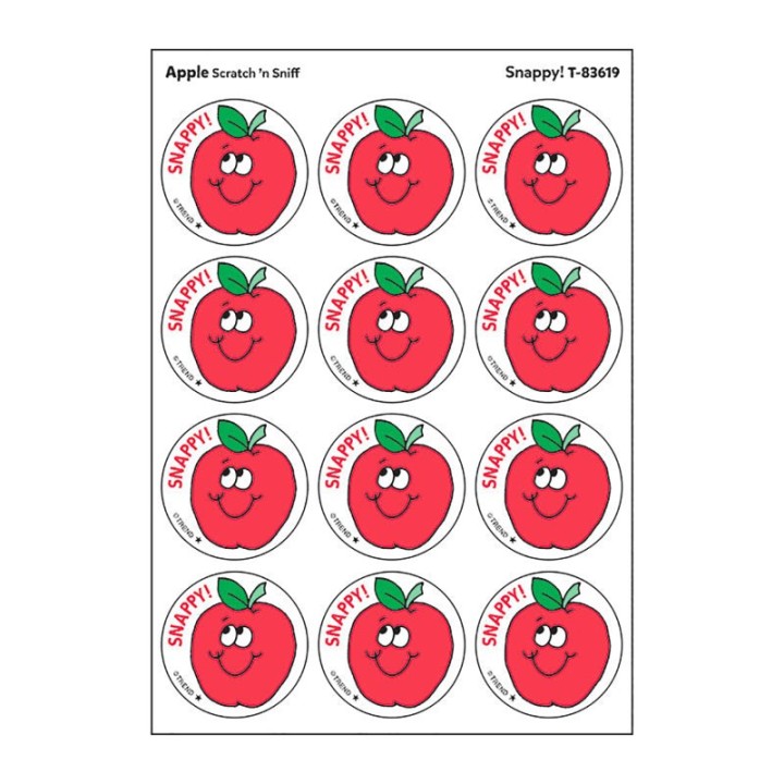 TREND Snappy!/Apple Scented Stickers, Pack of 24