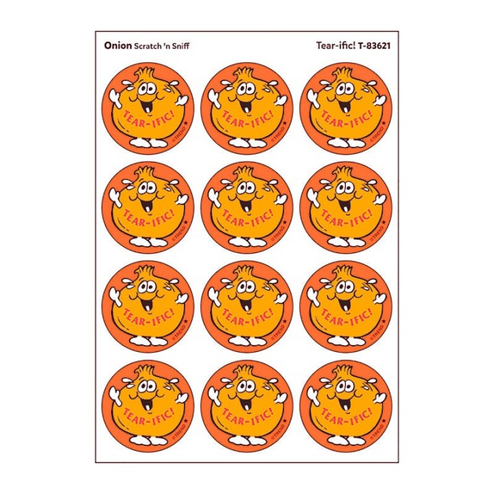 TREND Tear-ific!/Onion Scented Stickers, Pack of 24