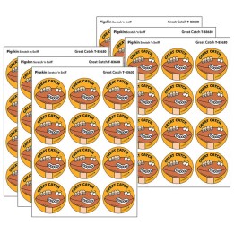 TREND Great Catch/Pigskin Scent Retro Scratch 'n Sniff Stinky Stickers®, 24 Per Pack, 6 Packs