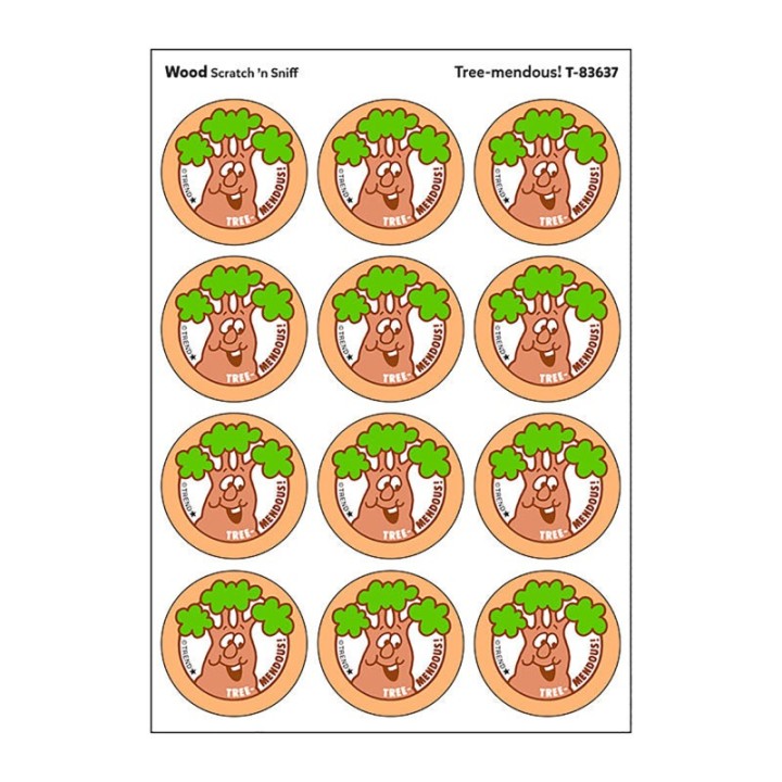 TREND Tree-mendous!/Wood Scent Retro Scratch 'n Sniff Stinky Stickers®, 24 ct.