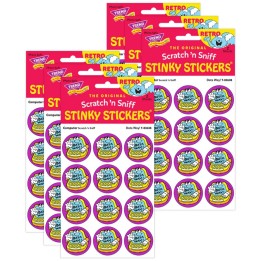 TREND Data Way!/Computer scent Retro Scratch 'n Sniff Stinky Stickers®, 24 Per Pack, 6 Packs
