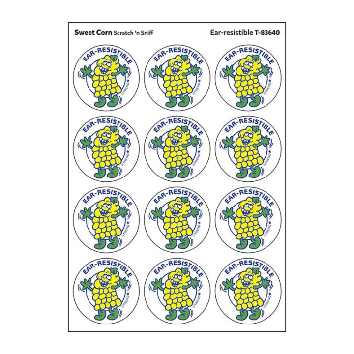 TREND Ear-resistible/Sweet Corn scent Retro Scratch 'n Sniff Stinky Stickers®, 24 ct.