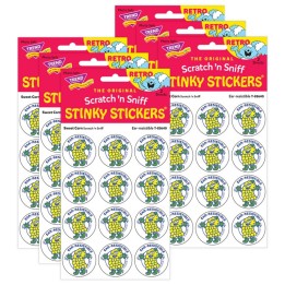 TREND Ear-resistible/Sweet Corn scent Retro Scratch 'n Sniff Stinky Stickers®, 24 Per Pack, 6 Packs