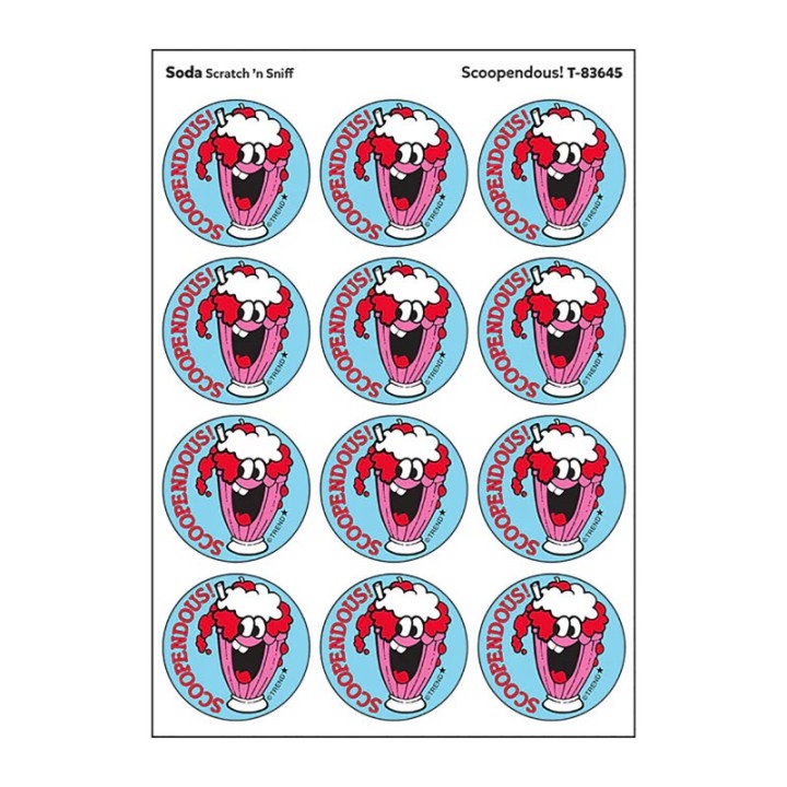 TREND Scoopendous!/Soda scent Retro Scratch 'n Sniff Stinky Stickers®, 24 ct.