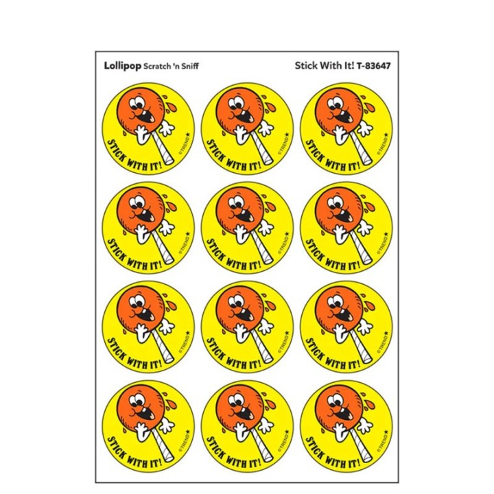 TREND Stick With It!/Lollipop scent Retro Scratch 'n Sniff Stinky Stickers®, 24 ct.