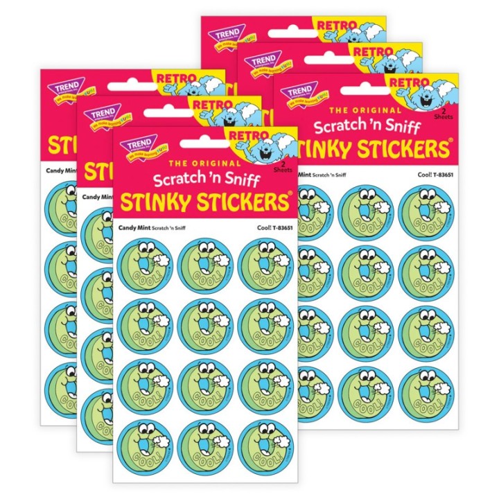 TREND Cool!/ Candy Mint Scent Stickers, 24 Per Pack, 6 Packs