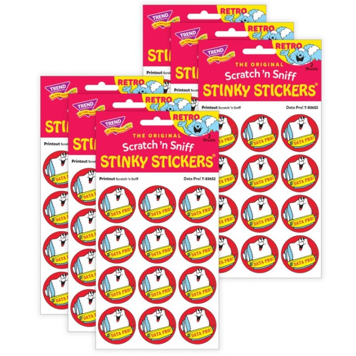 TREND Data Pro!/ Printout Scent Stickers, 24 Per Pack, 6 Packs