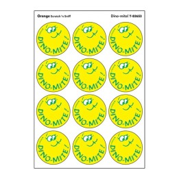 TREND Dino-mite!/ Orange Scent Stickers, 24 ct.