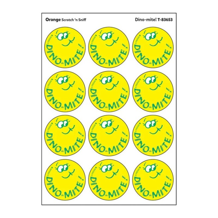 TREND Dino-mite!/ Orange Scent Stickers, 24 ct.