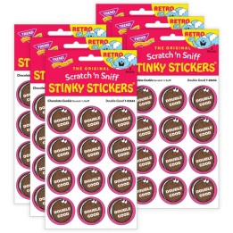 TREND Double Good/ Chocolate Cookie Scent Stickers, 24 Per Pack, 6 Packs