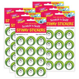 TREND Eggs-cellent!/ Egg Custard Scent Stickers, 24 Per Pack, 6 Packs