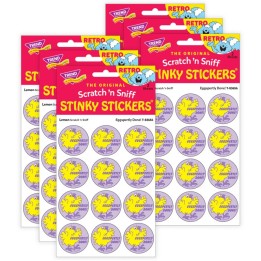 TREND Eggspertly Done!/ Lemon Scent Stickers, 24 Per Pack, 6 Packs