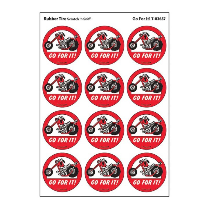 TREND Go For It!/ Rubber Tire Scent Stickers, 24 ct.