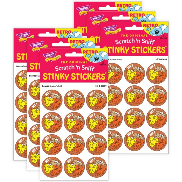 TREND Hi!/ Leaves Scent Stickers, 24 Per Pack, 6 Packs