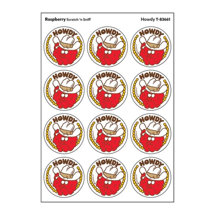 TREND Howdy/ Raspberry Scent Stickers, 24 ct.