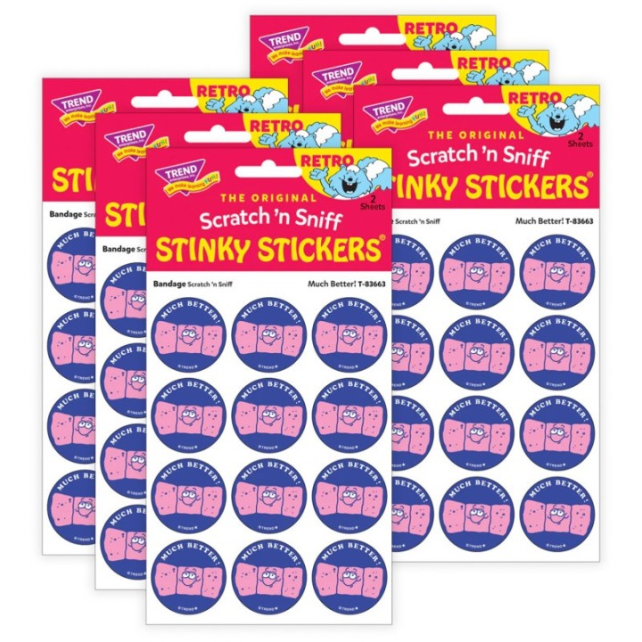 TREND Much Better!/ Bandage Scent Stickers, 24 Per Pack, 6 Packs
