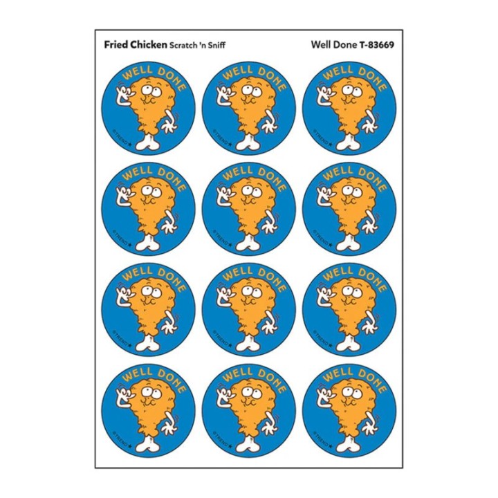 TREND Well Done/ Fried Chicken Scent Stickers, 24 ct.