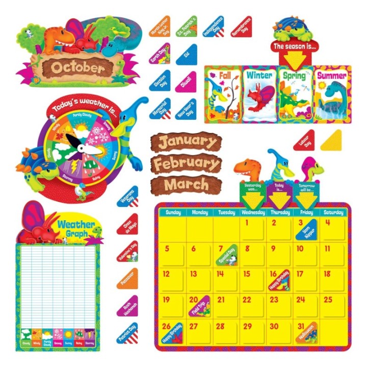 TREND Dino-Mite Pals® Calendar Bulletin Board Set