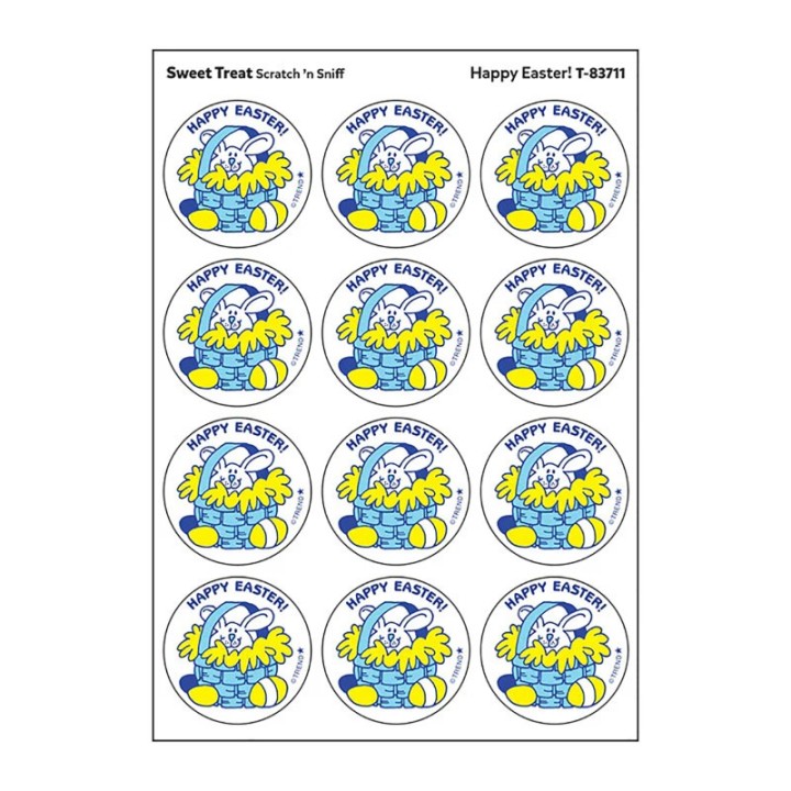 TREND Happy Easter!/Sweet Treat scent Retro Scratch 'n Sniff Stinky Stickers®, 24 ct.