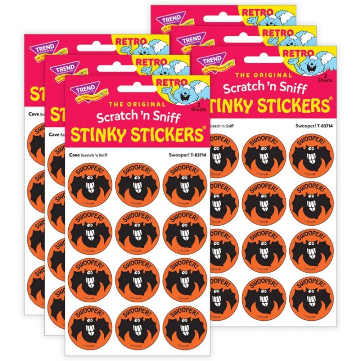 TREND Swooper!/ Cave Scent Stickers, 24 Per Pack, 6 Packs