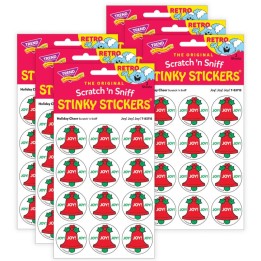 TREND Joy! Joy! Joy!/ Holiday Cheer Scent Stickers, 24 Per Pack, 6 Packs
