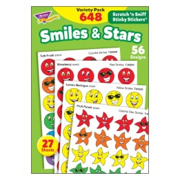 TREND Smiles & Stars Stinky Stickers® Variety Pack, 648 ct