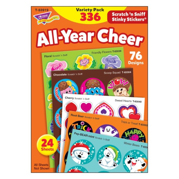 TREND All Year Cheer Stinky Stickers® Variety Pack, 336 Count