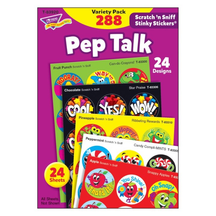 TREND Pep Talk Stinky Stickers® Variety Pack, 288 Count