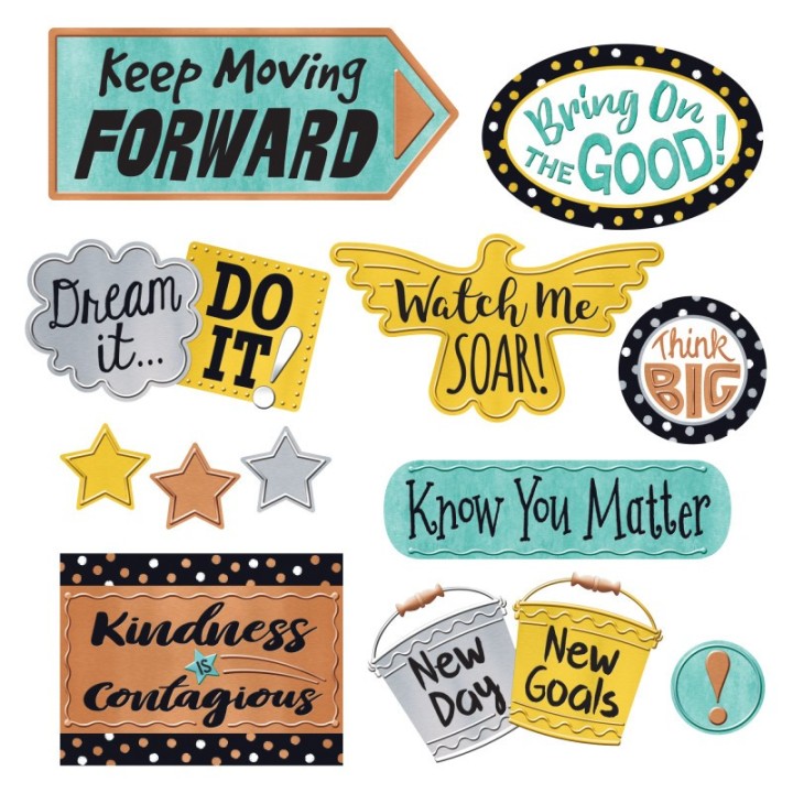 TREND I ♥ Metal Phrases Bulletin Board Set