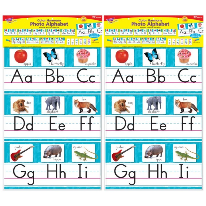 TREND Color Harmony Photo Alphabet Bulletin Board Set, 2 Sets